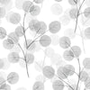 Voguish Grey Leaves Wallpaper Fashionable