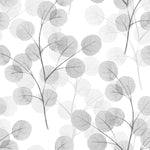 Voguish Grey Leaves Wallpaper Fashionable