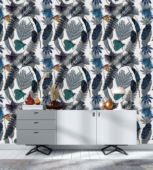 Blue Leaves Wallpaper