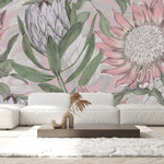 Contemporary Exotic Flowers Wallpaper Tasteful Quality