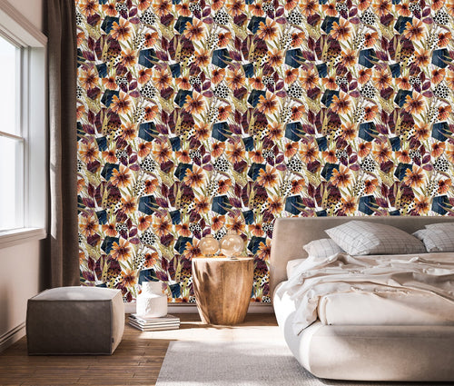 Brown Flowers Wallpaper