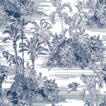 Tigers and Palms Pattern Wallpaper