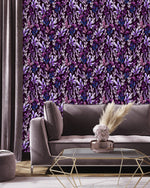 Voguish Purple Leaves Wallpaper Vogue
