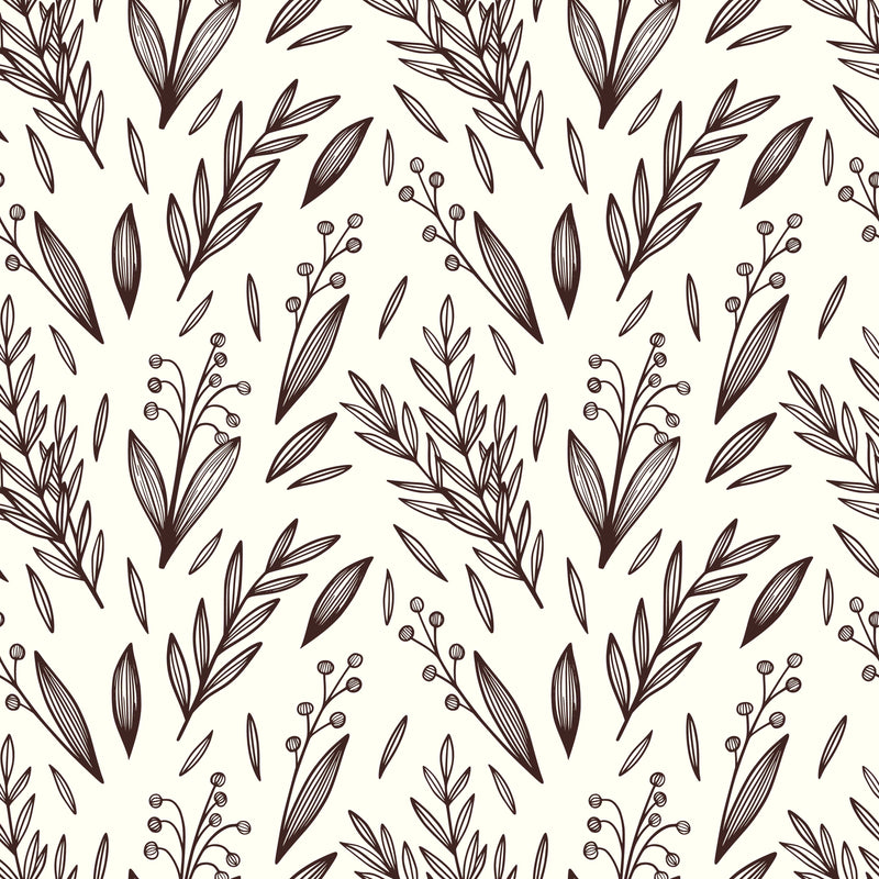 Hand Drawn Branches Wallpaper