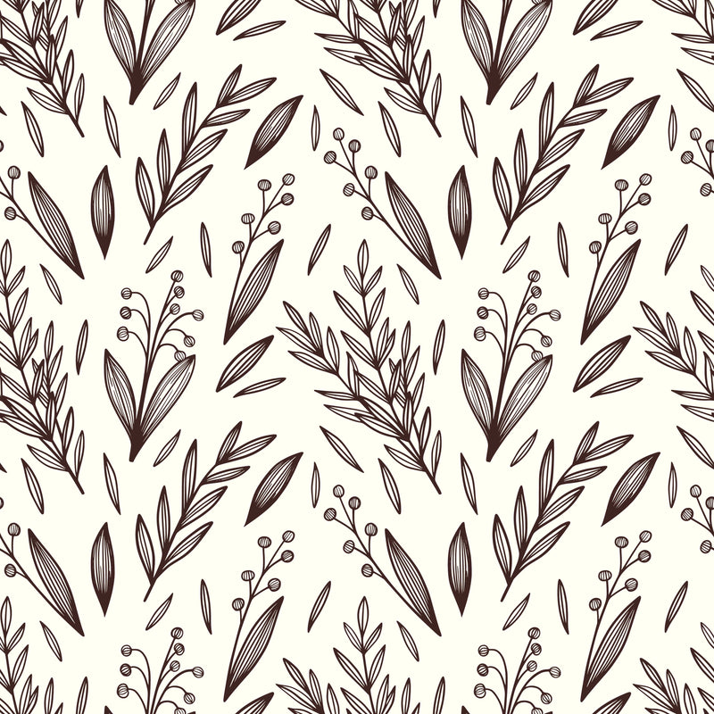 Hand Drawn Branches Wallpaper