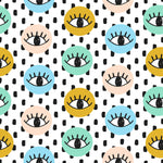 Hand Drawn Eye Doodles in Circles Wallpaper