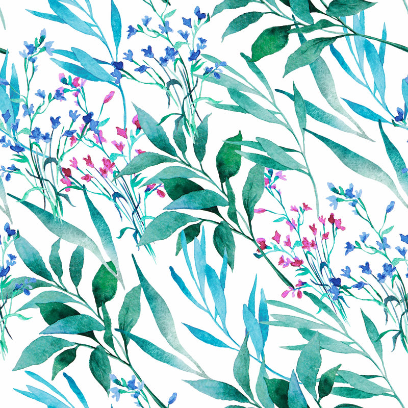 Hand Drawn Green Twigs Wallpaper