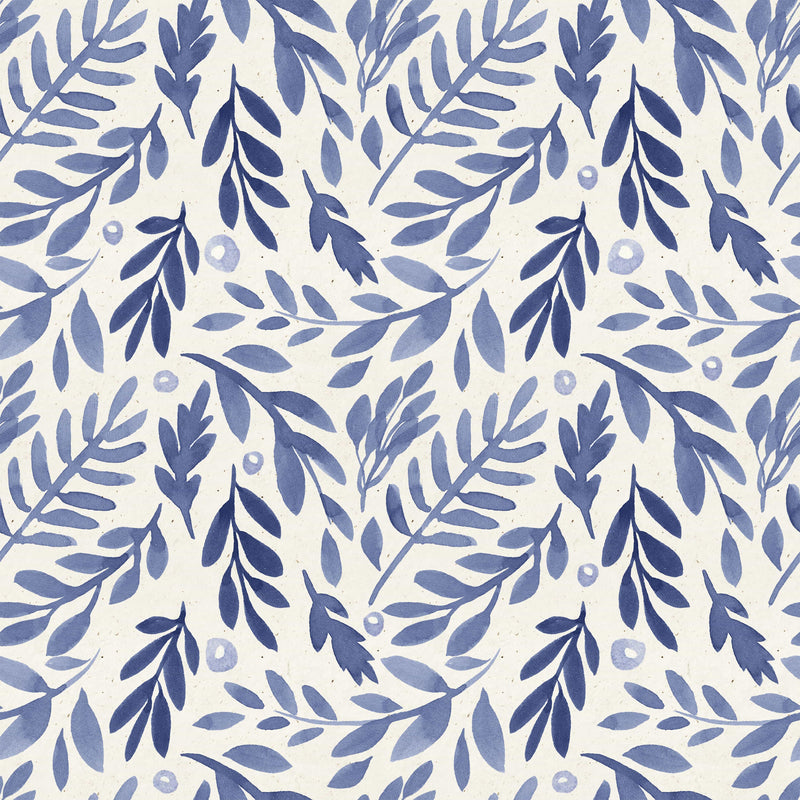 Hand Painted Leaves Wallpaper