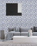Hand Painted Leaves Wallpaper