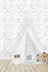 Hand Painted Moons Wallpaper