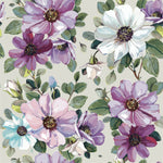 Contemporary Purple Floral Wallpaper Modern