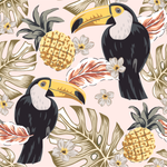 Toucans and Pineapples Wallpaper