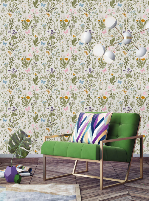 Herbs and Wild Flowers Wallpaper