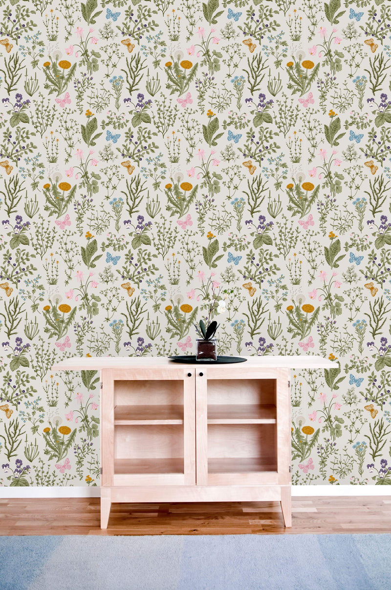 Herbs and Wild Flowers Wallpaper