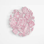 Pink Tulips Printed Transparent Acrylic Circle