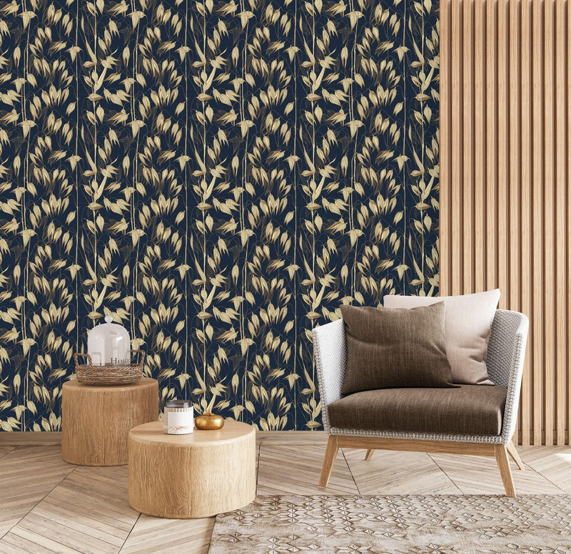 Dark Blue Wallpaper with Spikelets
