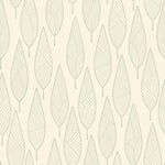 Beige Wallpaper with Leaves Pattern