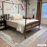 Cain Cream Washable Area Rug
