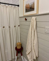 Linen Button Shower Curtain