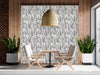 Black and White Palm Leaves Wallpaper