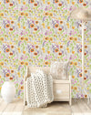 Contemporary Painted Poppies Wallpaper Vogue