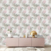 Contemporary Pink Little Flowers Wallpaper