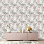 Contemporary Pink Little Flowers Wallpaper