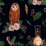 Dark Wallpaper with Owl