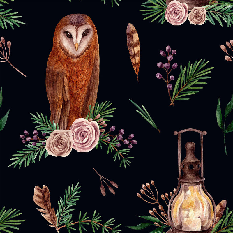 Dark Wallpaper with Owl