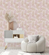Voguish Beige Leaves Wallpaper Fashionable