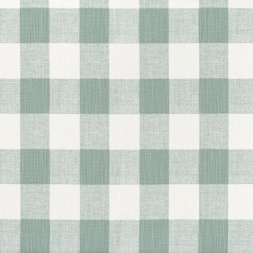 Gathered Bedskirt in  Anderson Waterbury Spa Green Buffalo Check Plaid