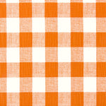 Round Tablecloth in Anderson Monarch Orange Buffalo Check Plaid