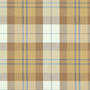 Rod Pocket Curtain Panels Pair in Leland Golden Tartan Plaid