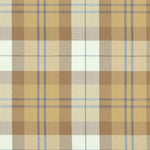 Rod Pocket Curtain Panels Pair in Leland Golden Tartan Plaid