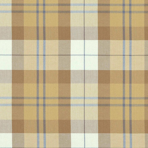 Rod Pocket Curtain Panels Pair in Leland Golden Tartan Plaid