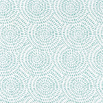 Tailored Bedskirt in Cecil Cancun Blue Watercolor Dot Circular Geometric