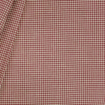Gathered Bedskirt in Farmhouse Red Gingham Check on Beige