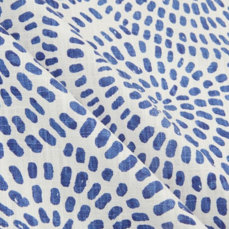 Shower Curtain in Cecil Commodore Blue Watercolor Dot Circular Geometric