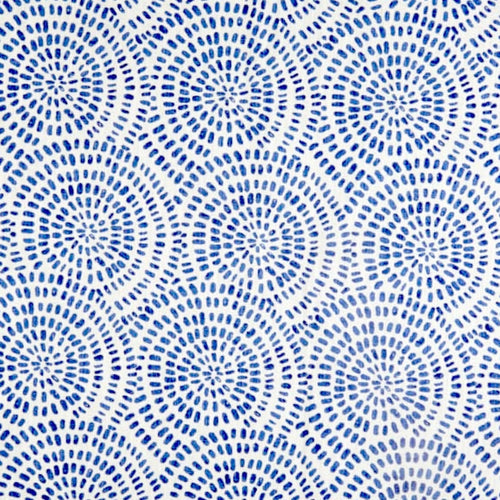 Decorative Pillows in Cecil Commodore Blue Watercolor Dot Circular Geometric