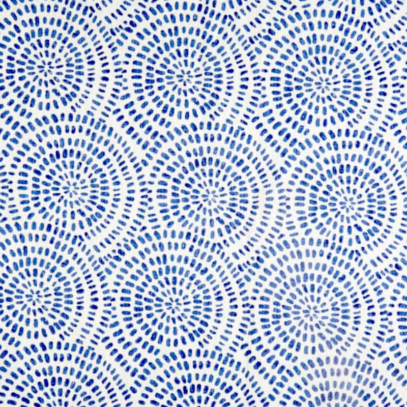 Shower Curtain in Cecil Commodore Blue Watercolor Dot Circular Geometric