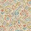 Rod Pocket Curtain Panels Pair in Jester Tuscan Paisley Watercolor- Blue, Terracotta, Gray, Tan