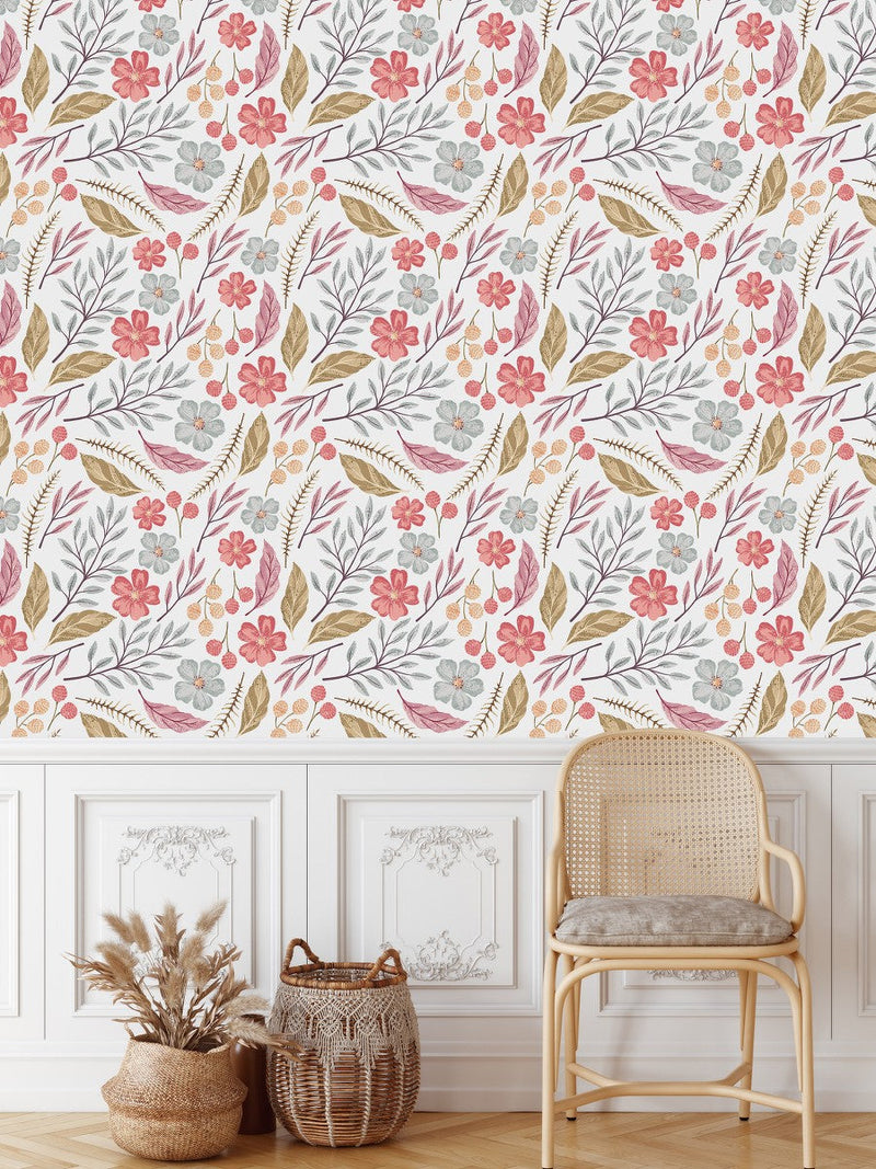 Modish Autumn Leaves Wallpaper Tasteful