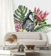Exotic Flowers and Bird Wallpaper