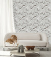 Birds on Grey Wallpaper