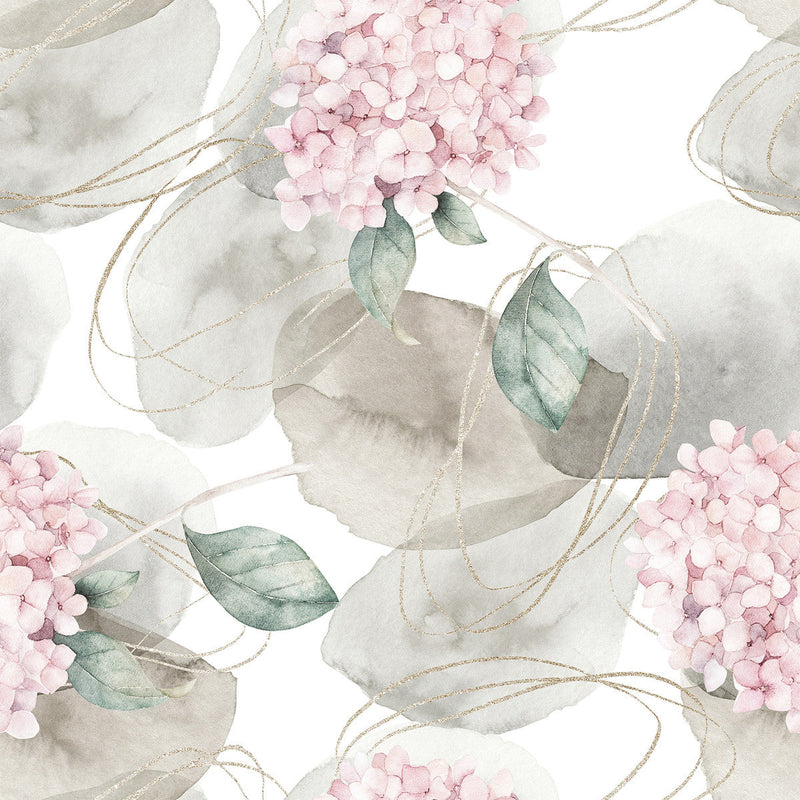 Contemporary Pink Little Flowers Wallpaper