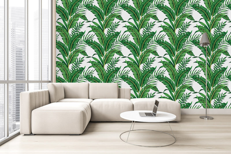 Palm Green Leaves Wallpaper