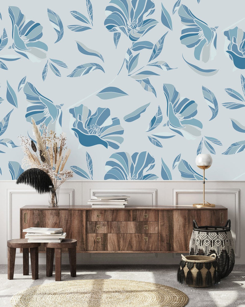 Blue Flowers Wallpaper