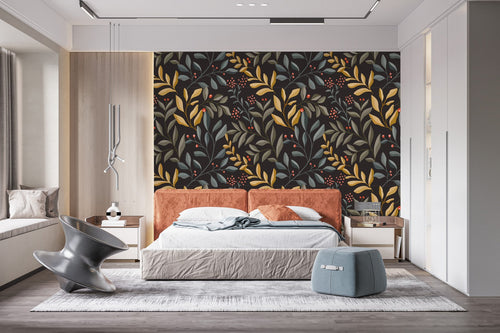 Voguish Red Berries Wallpaper Fashionable