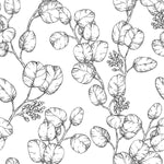 Fashionable Black and White Leaves Wallpaper Chic Select