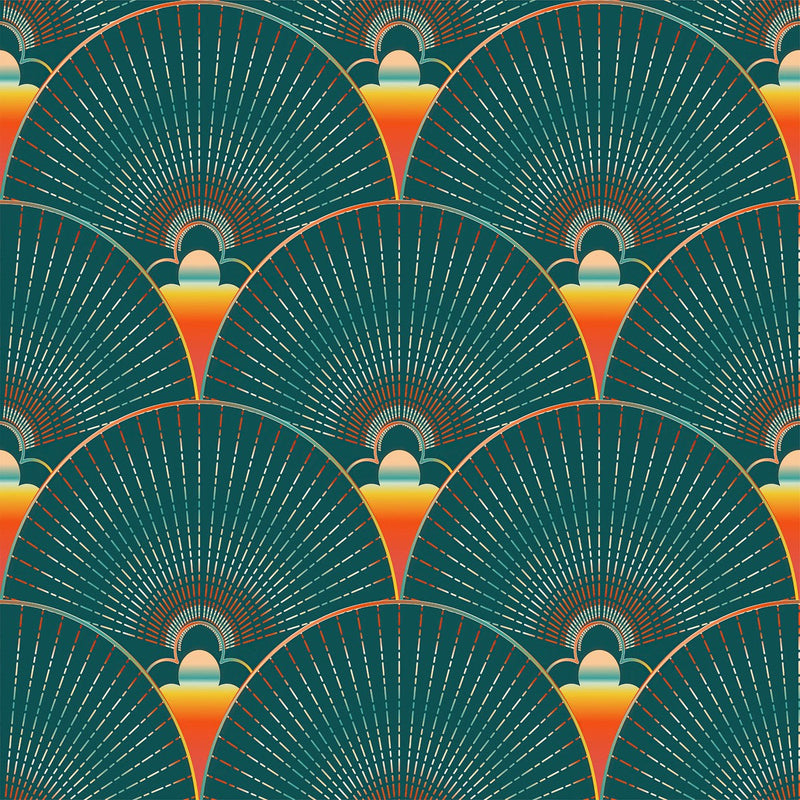 Dark Green Design Wallpaper